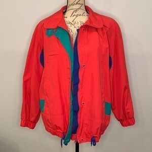 Vintage London Fog color block coat jacket lined M
